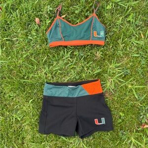 U Miami tailgate work out set XS 0